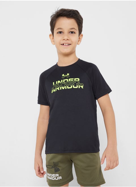 Boys' Tech Split Wordmark T-Shirt