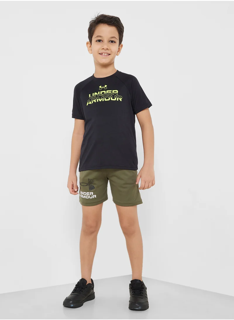 UNDER ARMOUR Boys' Tech Split Wordmark T-Shirt