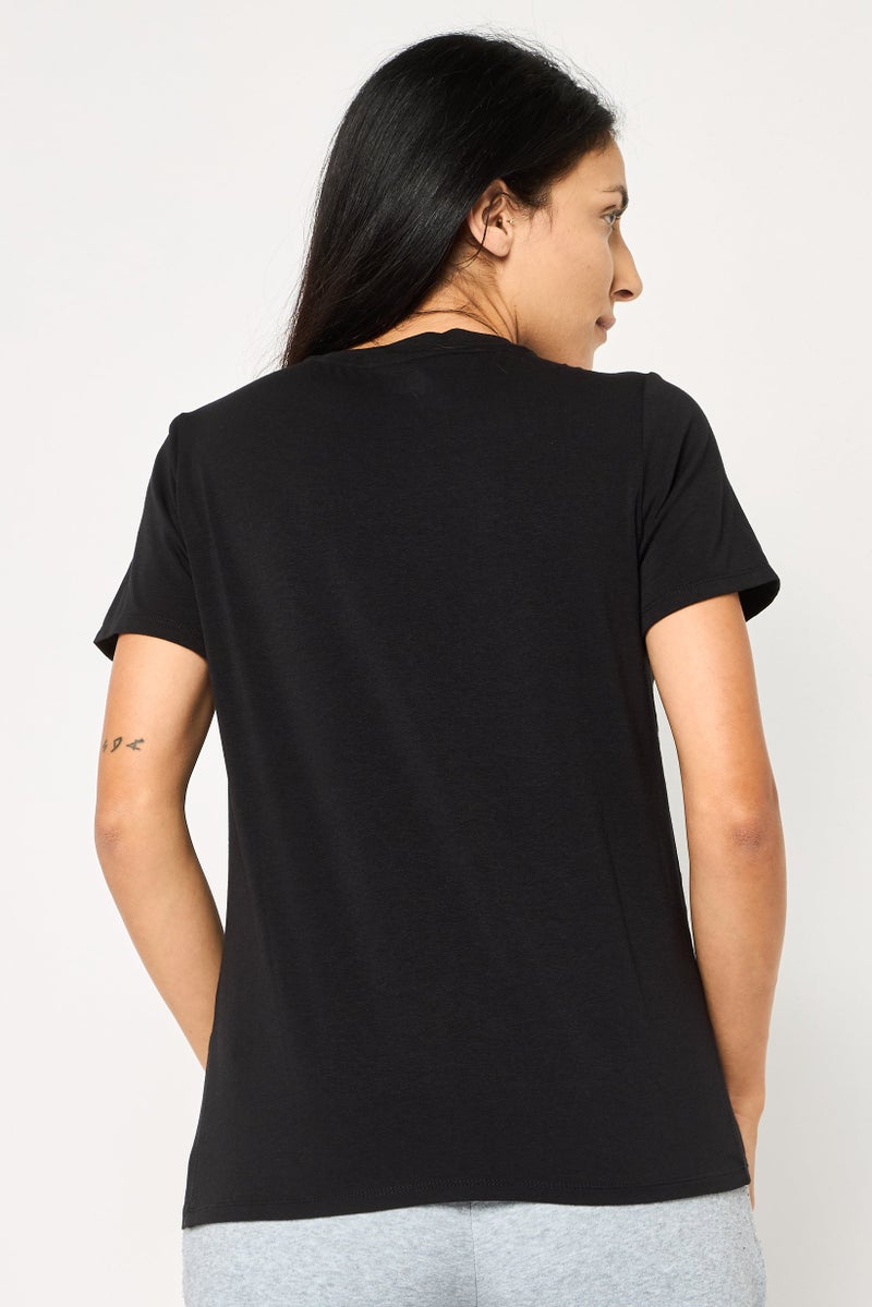 DKNY Sport Women Sportswear Fit Short Sleeve Training T-Shirt, Black - Image 4