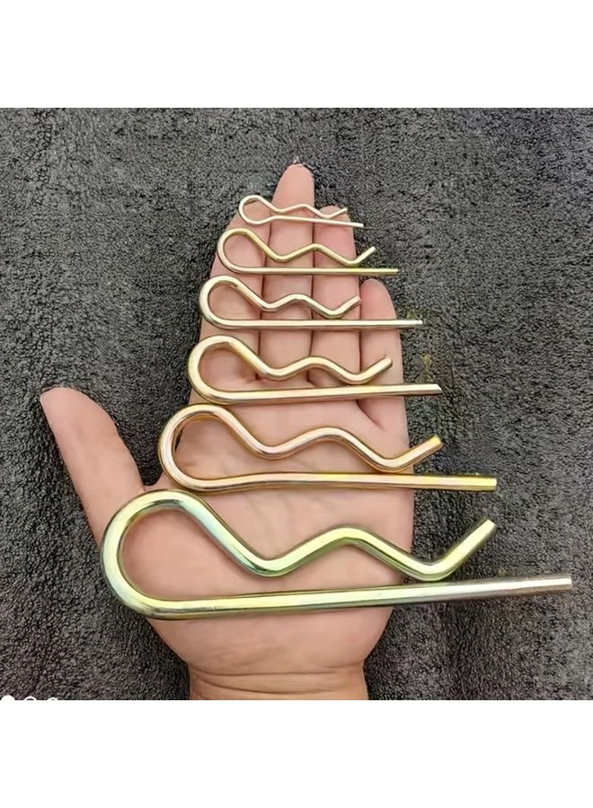 Heavy Duty Steel Tractor Pin Kit 9pcs Golden Corrosion Resistant for Agricultural Machinery - Image 4