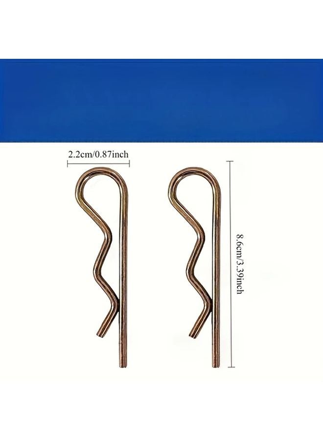 Heavy Duty Steel Tractor Pin Kit 9pcs Golden Corrosion Resistant for Agricultural Machinery - Image 3