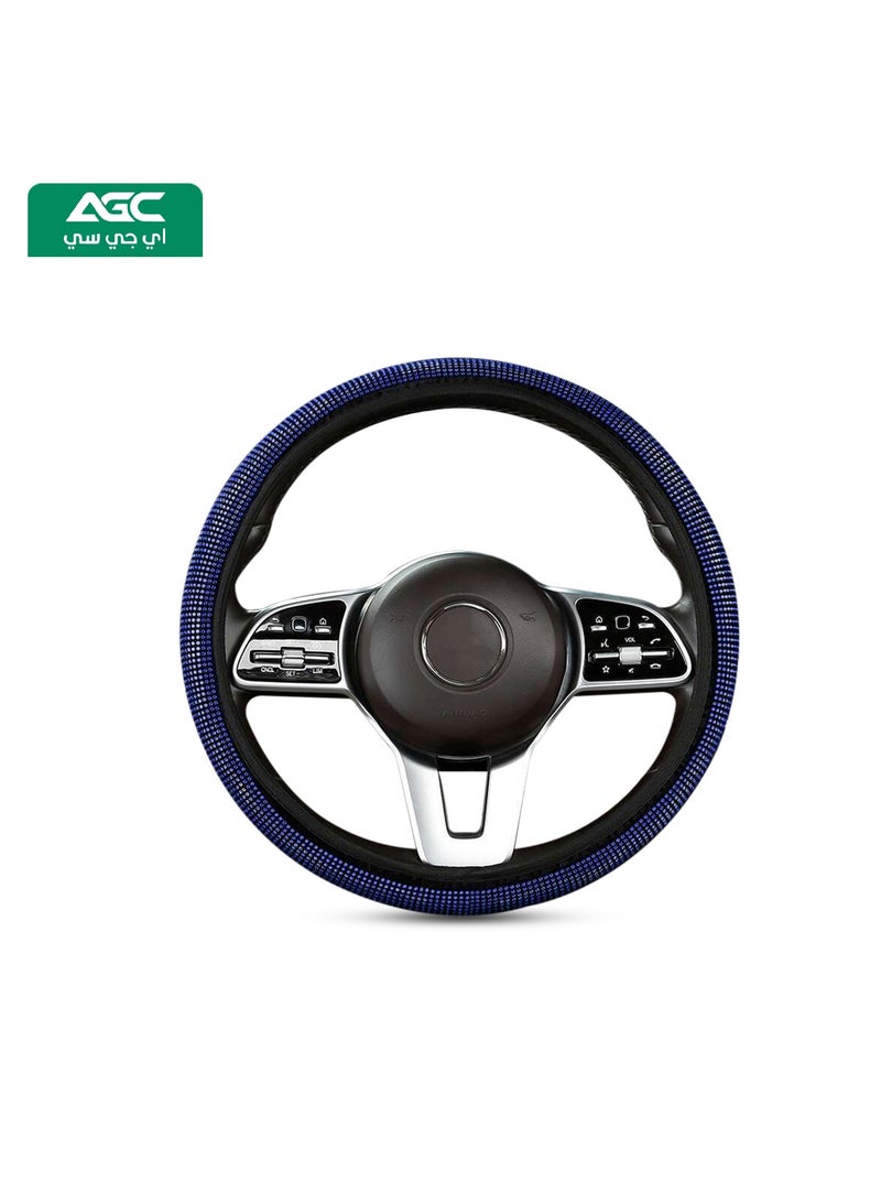 Agc AGC-Adjustable Car Steering Cover Stretch Elastic Steering Wheel Cover DIY Steering Cover. - Image 1