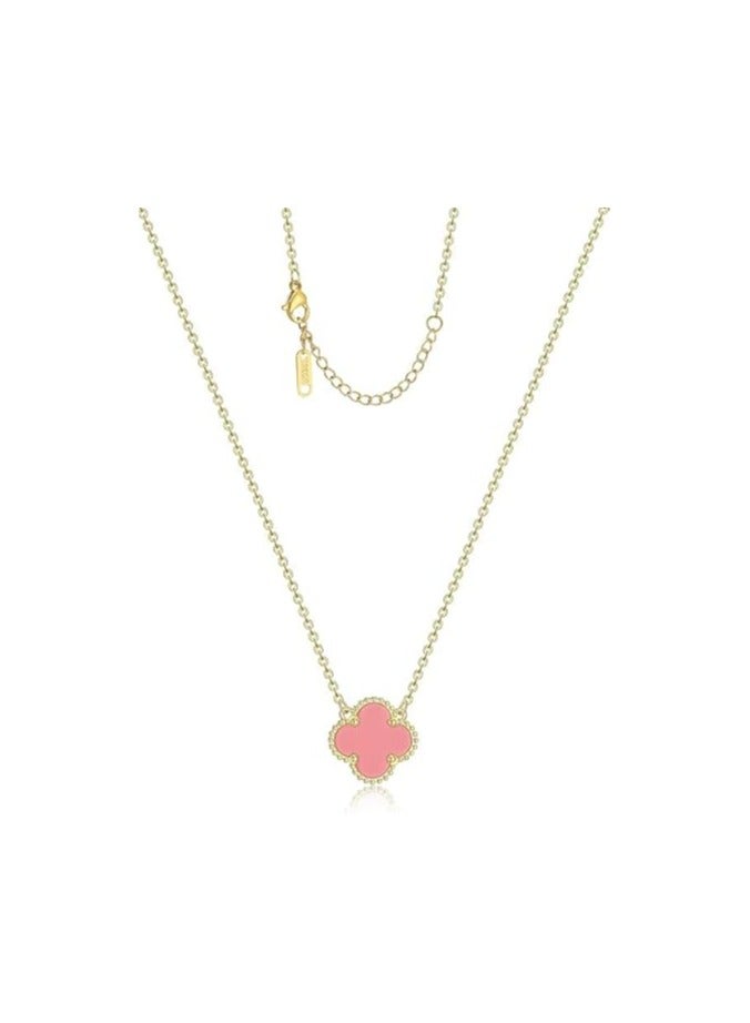 Fayrouz Jewellery Clover Pendant Necklace for Women, 18K Gold Plated Stainless Steel, Four Leaf Clover Necklace, Simple Design - Image 1