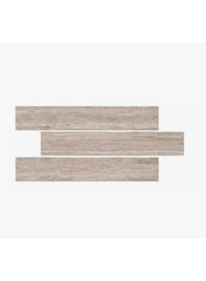 SOMANY Essentia Signo Travertino Marfil 200x1200MM Ceramic Floor Tile – 11mm Thickness | Wood Look Travertine Beige Plank Tile for Modern Flooring | 0.96 SQM