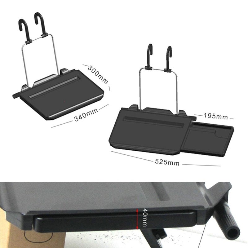 Crobat Car Steering Wheel Hanging Tray with A Goove for Tablet Cup Holder Eating Tray Laptop Desk for Eating Reading Working - Image 3