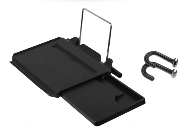 Crobat Car Steering Wheel Hanging Tray with A Goove for Tablet Cup Holder Eating Tray Laptop Desk for Eating Reading Working - Image 1