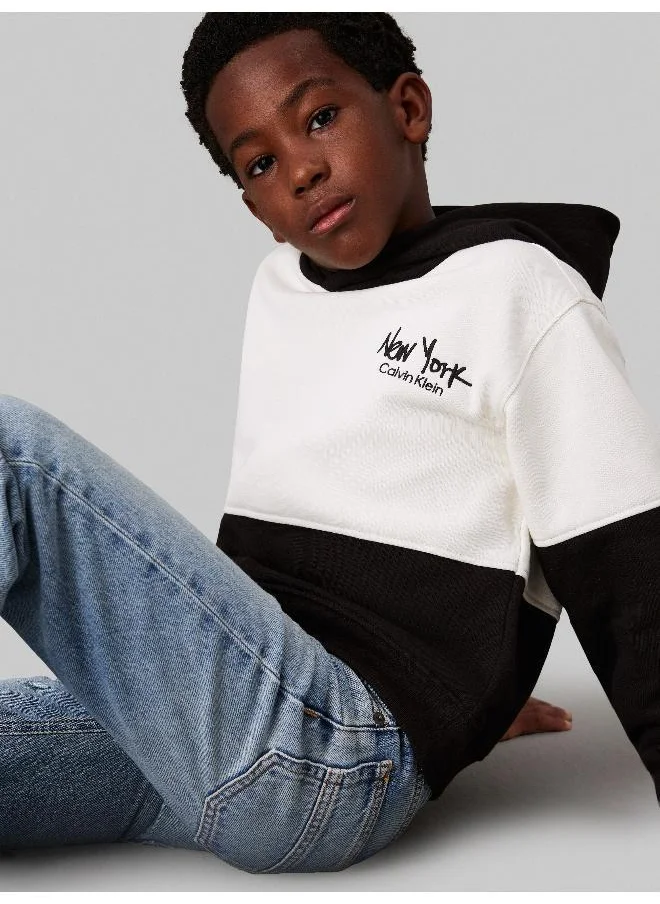 كالفن كلاين جينز Youth Colorblock Hoodie