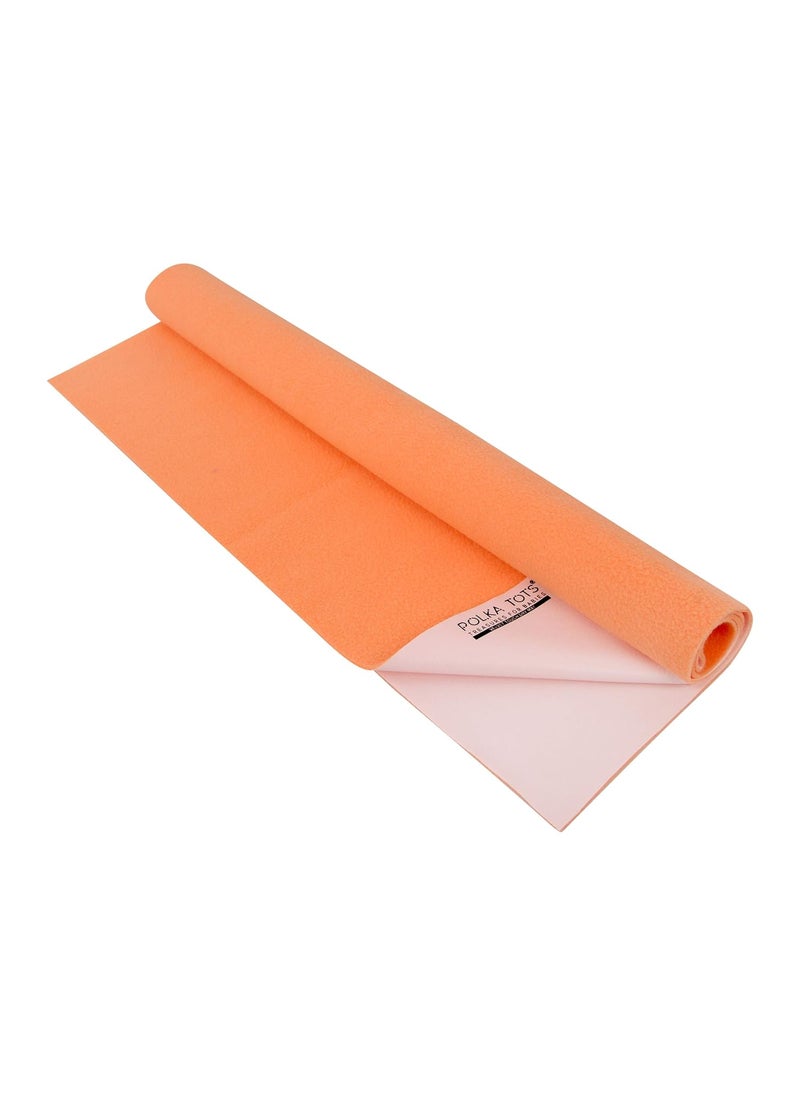 Polka Tots POLKA TOTS Waterproof & Reusable Baby Bed Protector Absorbent Mat Dry Sheet for New Born Infants, Pack of 2 (SkyBlue & Peach, 70 X 100 CM, Medium)  - Image 4