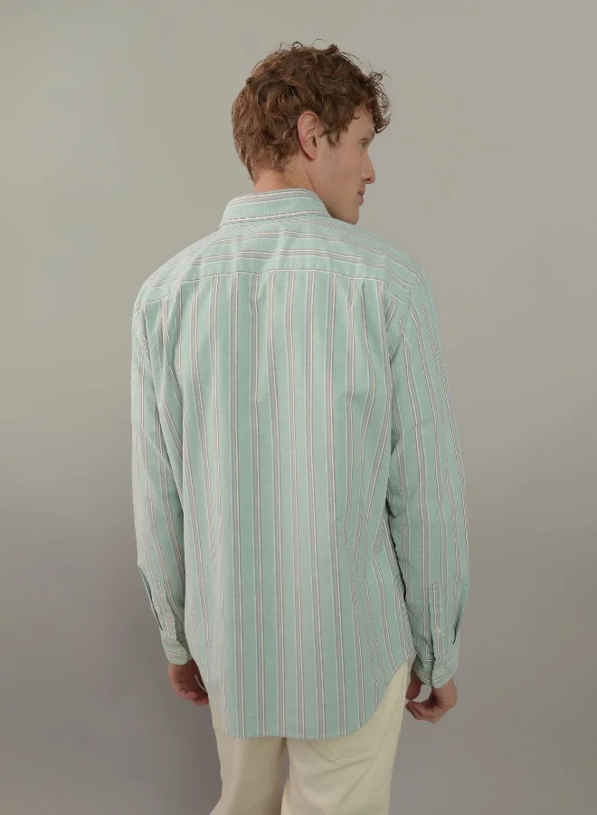 امريكان ايجل AE Striped Everyday Oxford Button-Up Shirt