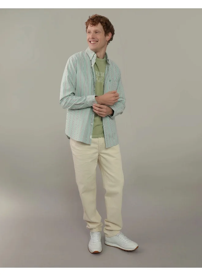 امريكان ايجل AE Striped Everyday Oxford Button-Up Shirt