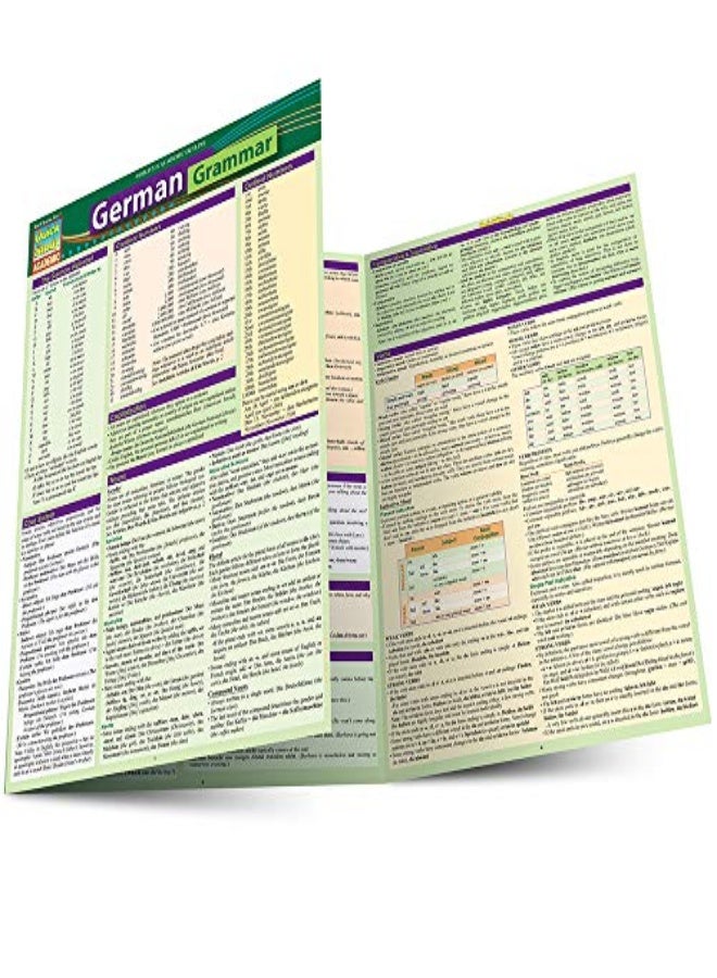 German Grammar Quickstudy Laminated Reference Guide by BarCharts, Inc. Paperback