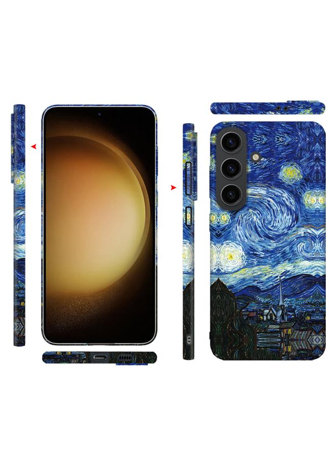 Samsung Galaxy S24+ Art Oil Painting Phone Case - Van Gogh Starry Night - Full Pack Frosted Cool Creative Lens Anti Drop Case  - Image 1