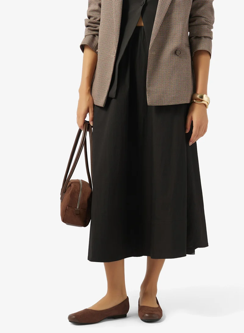 Ella Brown Suede Ballet Flats Two Tone for Women | Best Price UAE