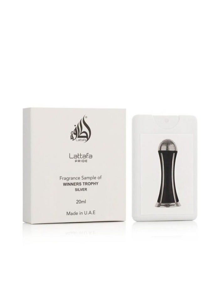 Lattafa PRIDE Winners Trophy Silver Eau De Parfum "Tester" - Men 20ml - Image 1
