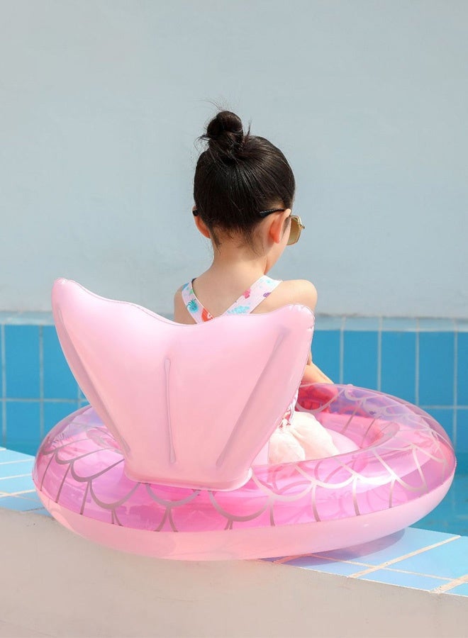 Hanayo Swimming Ring Baby Float Mermaid Inflatable Baby Float with Seat for Kids Swimming Practice Swimming Ring for Infants & Toddlers(Pink) - Image 4