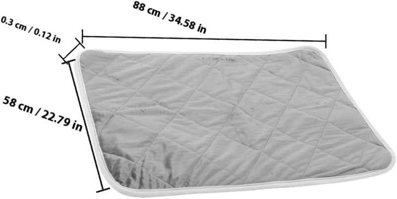 Heated Pet Mat Self-Warming Dog Pad Large Size Non-Slip Light Gray Trim Warm Blanket for Indoor Outdoor Cats and Dogs - Image 2