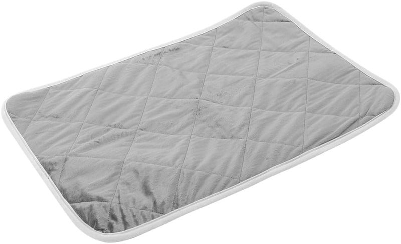 Heated Pet Mat Self-Warming Dog Pad Large Size Non-Slip Light Gray Trim Warm Blanket for Indoor Outdoor Cats and Dogs - Image 1