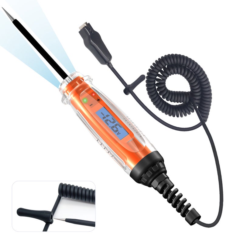 3-60V Automotive Electrical Ciruit Tester Handheld Portable LCD Digital Display Car Circuit Test Pen With Backlight Lighting Function Automotive Maintenance Testing Tool IP66 Waterproof - Image 5