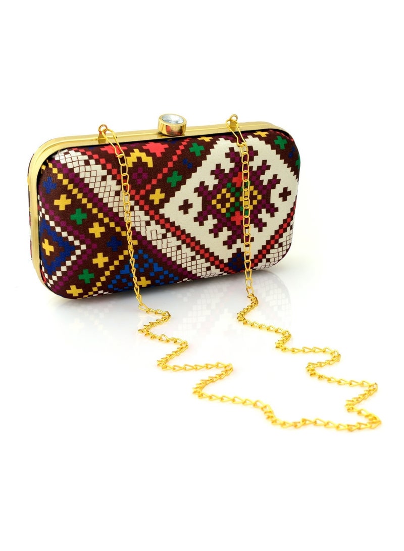 Clutch Purse for Women, Soft & Lightweight Evening Clutch for Weddings, Proms, Cocktail Brown - Image 1
