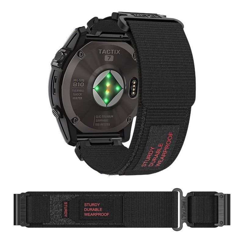 سوار ساعة ذكية باللون أسود قابل للتعديل سوار نايلون حلقي متوافق مع Samsung Galaxy Watch 7 بملاءمة قابلة للتعديل وحزام بديل للاستخدام اليومي عملي للاستخدام المتكرر خفيف الحمل - Image 1