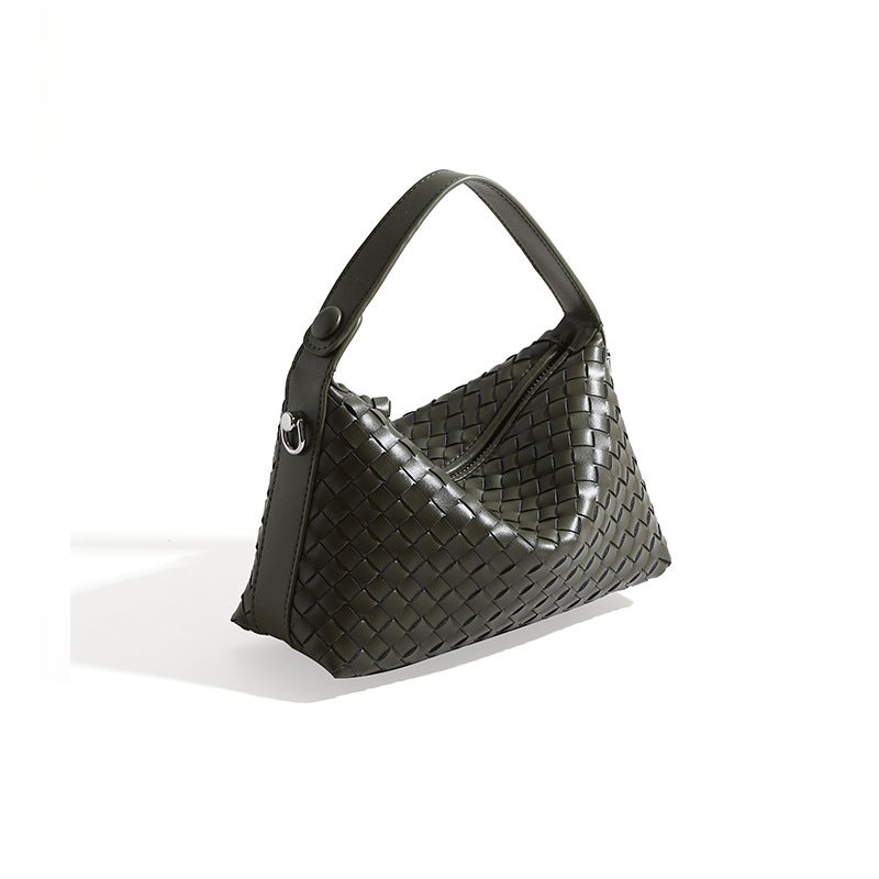 Best-Selling Genuine Leather Women''s Bag, Crossbody Shoulder Bag, Commuter Handbag, Dumpling Bag, First-Layer Cowhide, High-End Woven Bag - Image 1