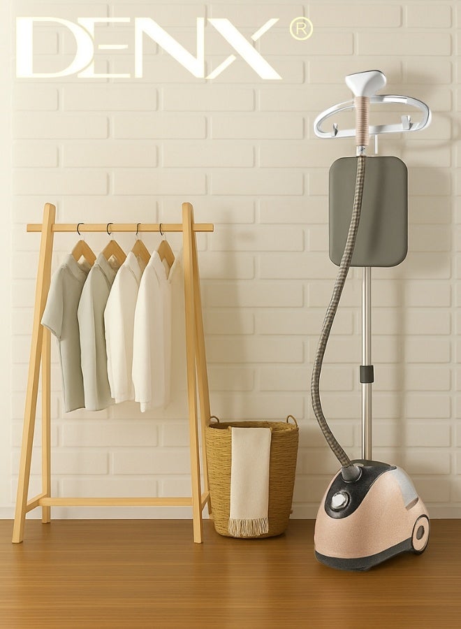 Denx 2-In-1 Professional Garment Steam Iron – Vertical & Flat Professional Steam Iron For Clothes, Designed For Both Vertical Steaming And Flat Ironing. Equipped With 2000W Power, A Large 1.8L Water Tank, Fast Heating System, And Continuous Strong Steam Output To Efficiently Remove Wrinkles From All Types Of Fabrics - Image 1