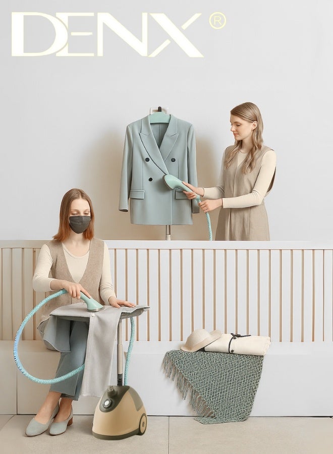 Denx 2-In-1 Professional Garment Steam Iron – Vertical & Flat Professional Steam Iron For Clothes, Designed For Both Vertical Steaming And Flat Ironing. Equipped With 2000W Power, A Large 1.8L Water Tank, Fast Heating System, And Continuous Strong Steam Output To Efficiently Remove Wrinkles From All Types Of Fabrics - Image 4