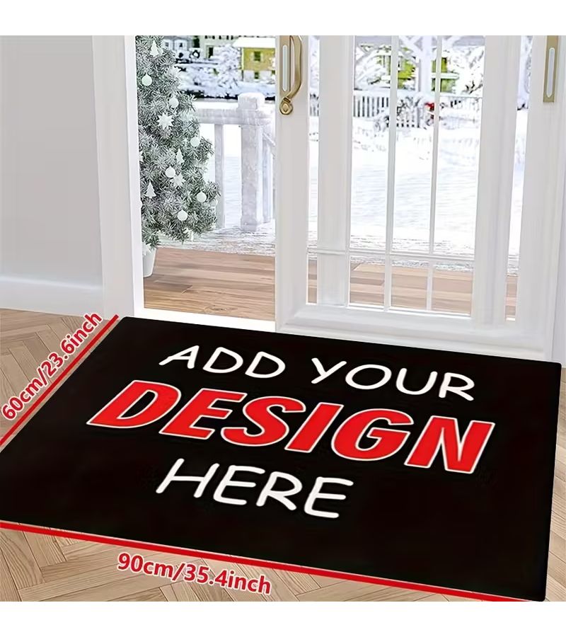 1 Set of Personalized Photo and Text Mat with Anti Slip Backing Machine Washable Soft Durable for Camping Pets Size 45x75cm Color A - Image 5