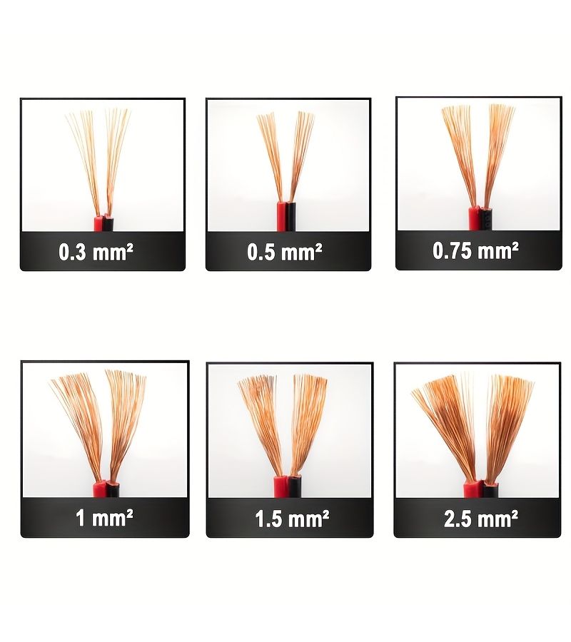 Red Black Pure Copper RVB 14AWG 2x2.5mm2 Dual Cable Household Lighting Low Voltage DC Power Supply LED Strip Stereo Speaker - Image 2