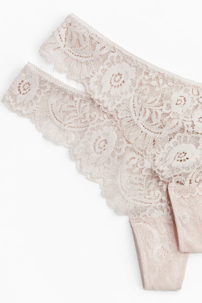 H&M 2-pack lace thong briefs
