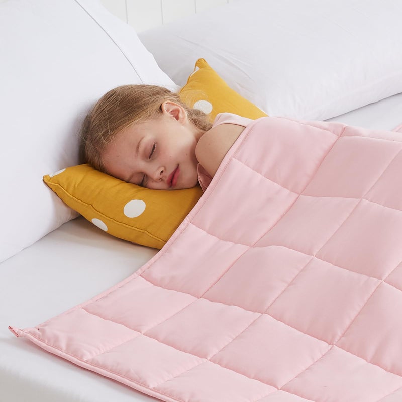 بطانية هوسوكو المثقلة 5 أرطال بطانية ثقيلة وردية قابلة للتنفس 36 × 48 بوصة 5 أرطال