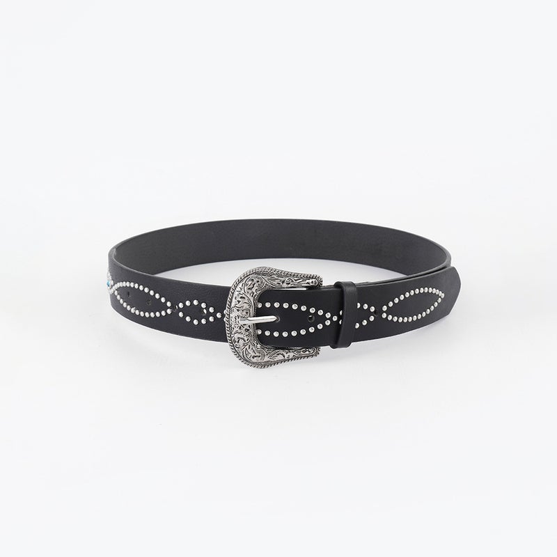 Trendy new retro inlaid gem belt female punk style personality y2g hot girl decorative all-Match belt in stock - Image 1