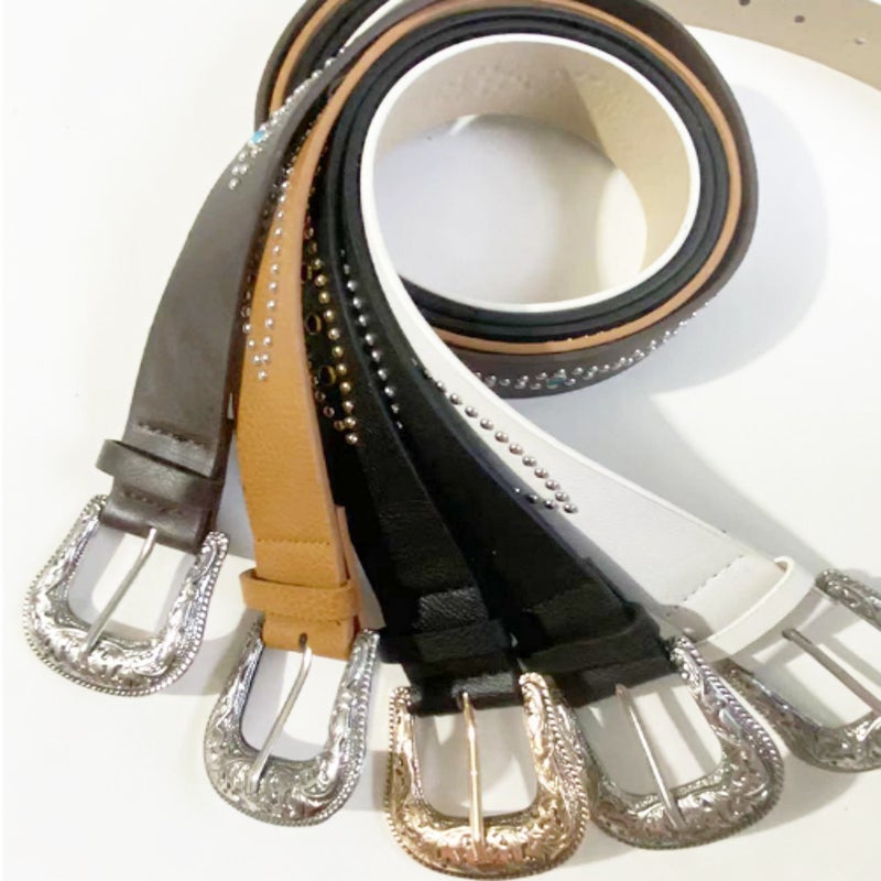 Trendy new retro inlaid gem belt female punk style personality y2g hot girl decorative all-Match belt in stock - Image 2