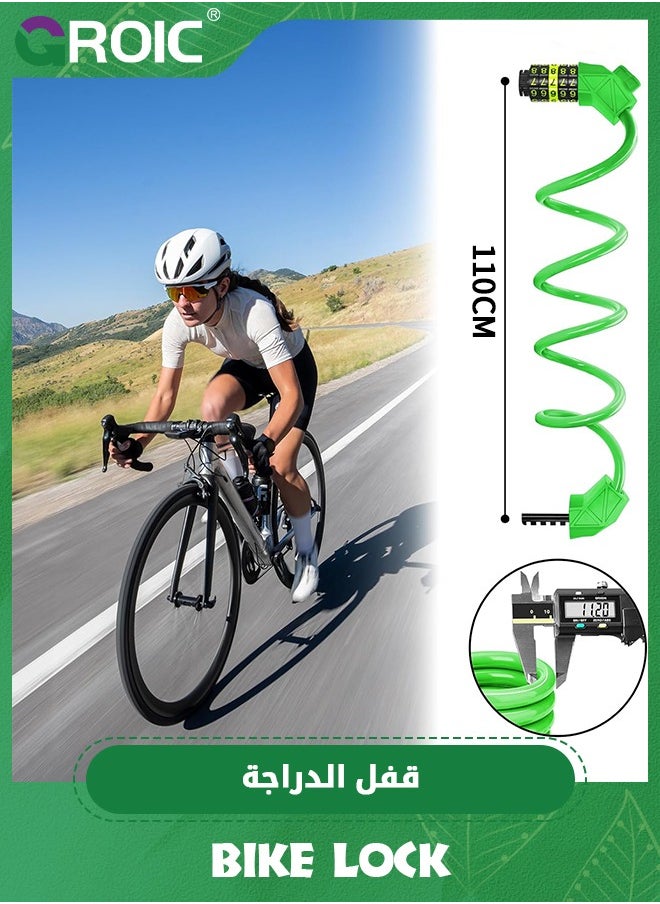 GROIC - Bike Lock, Bike Cable Lock, Bike Locks Cable 3.6 Feet, High Security 5 Digit Resettable Combination Coiling Bicycle Lock, Heavy Duty Anti Theft Cable Locks with Mounting Bracket - Image 1