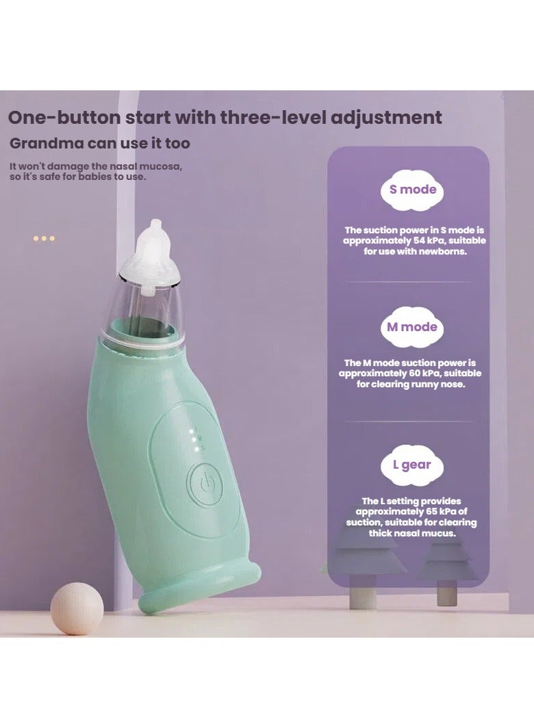 Low Noise Electric Baby Nasal Suction Device 3 Speed Control USB Charging Newborn Congestion Reliever - Image 3