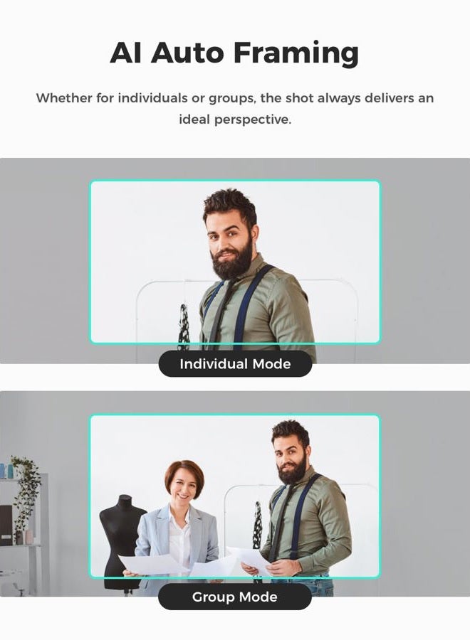 OBSBOT Meet SE 1080P 100FPS Webcam for PC, AI Framing Streaming Camera with 1/2.8" Sensor, Beauty Mode, Gesture Control, Staggered HDR, Web Camera for Desktop Computer, Laptop, Meeting. (Aurora Green) - Image 5