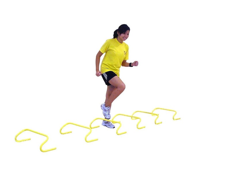 CABRIO Speed Training and Practice Hurdle Track and Fields 6 inch for Unisex Adult Yellow Color Pack of (12) - Image 4