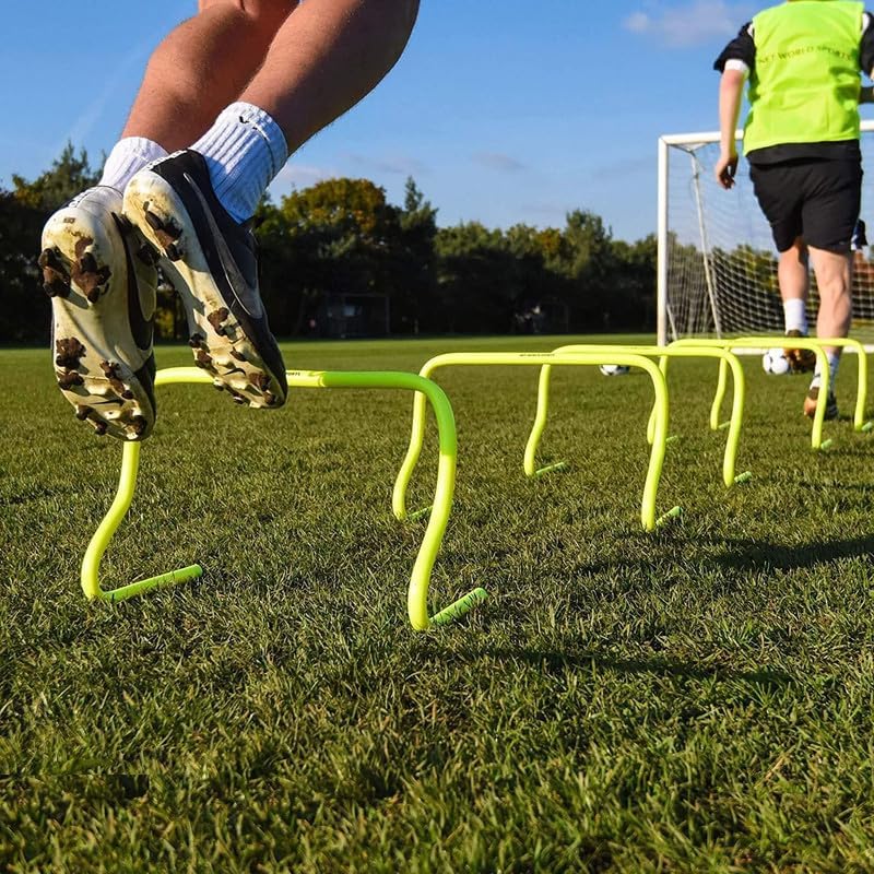 CABRIO Speed Training and Practice Hurdle Track and Fields 6 inch for Unisex Adult Yellow Color Pack of (12) - Image 2
