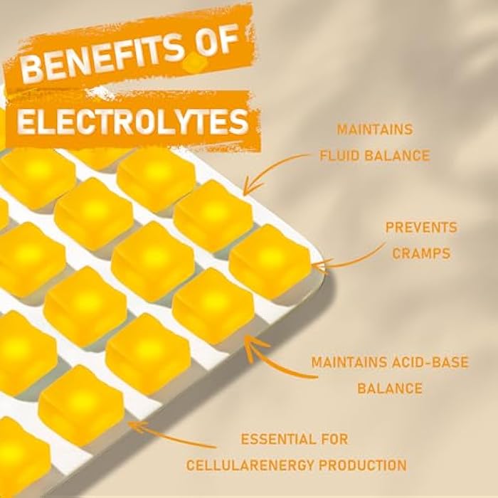 inGreens Natural Electrolyte Gummies with 6 Essential Electrolytes & Vitamins, Magnesium Citrate, Sugar Free Hydration Chews, Orange Lemon Flavor, Made in USA, 90 Gummies - Image 3