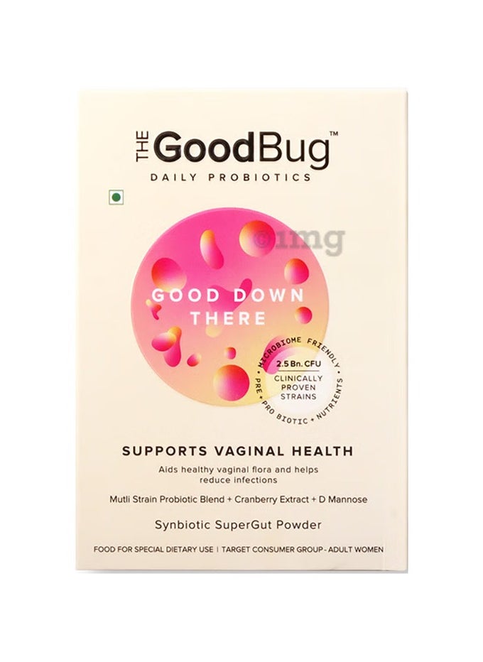 The Good Bug Good Down There SuperGut Powder for Women Pre And Probiotic Supplement that Helps Reduce UTIs 2.5 Billion CFU of Clinically Proven Strains - 15 Days Pack  - Image 1