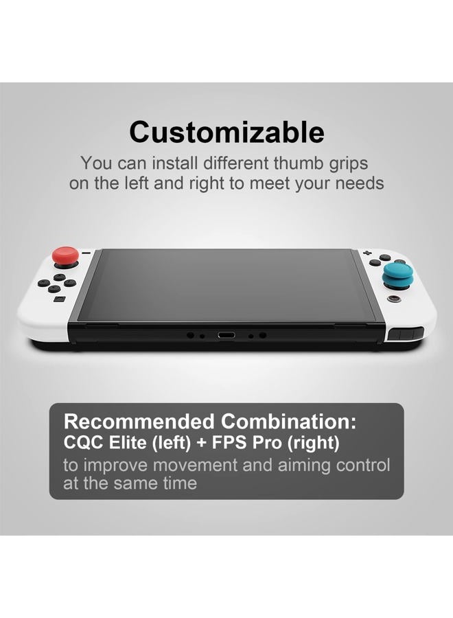 Skull & Co. Skin, CQC and FPS Thumb Grip Set Joystick Cap Analog Stick Cap for Nintendo Switch and Switch OLED Joy-Con Controller - Mario Red, 3 Pairs(6pcs) - Image 5