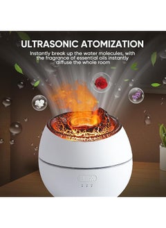 إيروريكس مرطب هواء Volcano Flame Diffuser 360 مل مع فوائد تنقية الهواء ومرطب الزيوت العطرية مع إيقاف التشغيل التلقائي لصالة الألعاب الرياضية المنزلية  - Image 5