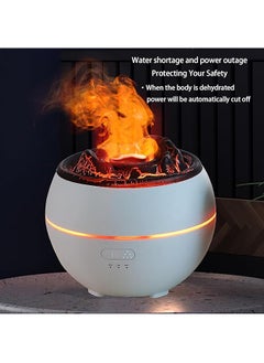 إيروريكس مرطب هواء Volcano Flame Diffuser 360 مل مع فوائد تنقية الهواء ومرطب الزيوت العطرية مع إيقاف التشغيل التلقائي لصالة الألعاب الرياضية المنزلية  - Image 3