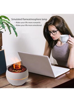 إيروريكس مرطب هواء Volcano Flame Diffuser 360 مل مع فوائد تنقية الهواء ومرطب الزيوت العطرية مع إيقاف التشغيل التلقائي لصالة الألعاب الرياضية المنزلية  - Image 2
