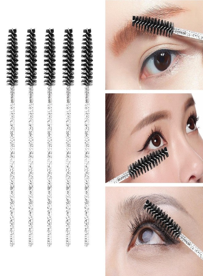 Tbestmax 200 Pcs Disposable Eyelash Brushes Crystal Mascara Wands for Eye Lashes Extension Eyebrow and Makeup, Black - Image 4