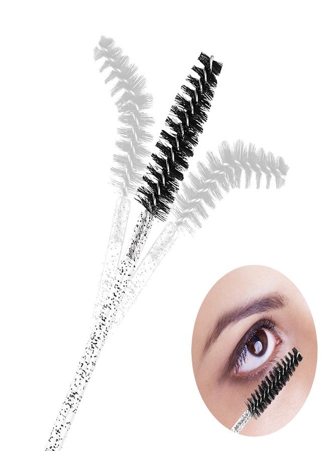 Tbestmax 200 Pcs Disposable Eyelash Brushes Crystal Mascara Wands for Eye Lashes Extension Eyebrow and Makeup, Black - Image 3