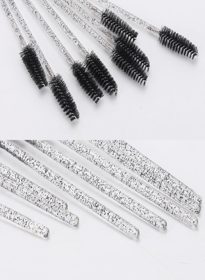 Tbestmax 200 Pcs Disposable Eyelash Brushes Crystal Mascara Wands for Eye Lashes Extension Eyebrow and Makeup, Black - Image 5
