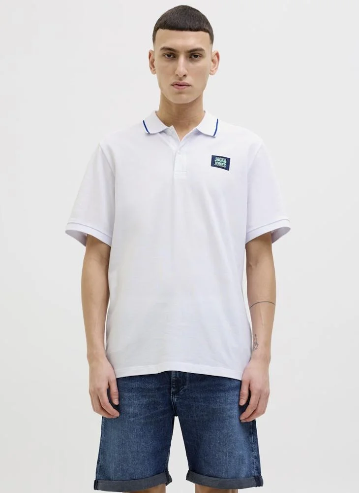 جاك اند جونز Jjhudson Chest Print Polo