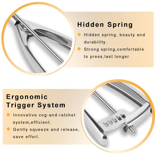 Fayomir Large Cookie Scoop 5.4 Tablespoon, Size #12 Cookie Dough Scoop, 2.7 OZ Cookie Scoops for Baking, Selected 18/8 Stainless Steel, for Making Cookies, Cupcake, Muffin, Melon Ball, Ice Cream - Image 5