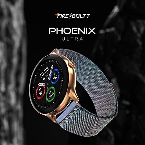 Fire-Boltt Phoenix Ultra Smart Watch 1.39" HD Display, Bluetooth Calling, AI Voice Assistant, 120 Sports Modes, IP67 Waterproof, SpO2 Monitor Smart Watch for Man & Woman - Rainbow - Image 2